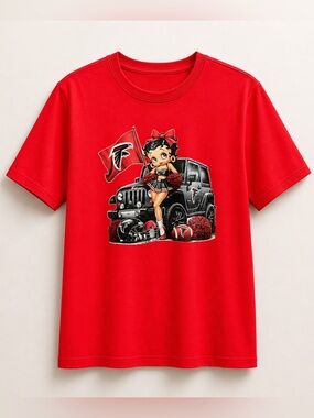 ATLANTA FALCONS Football Graphic Tee - Betty Boop